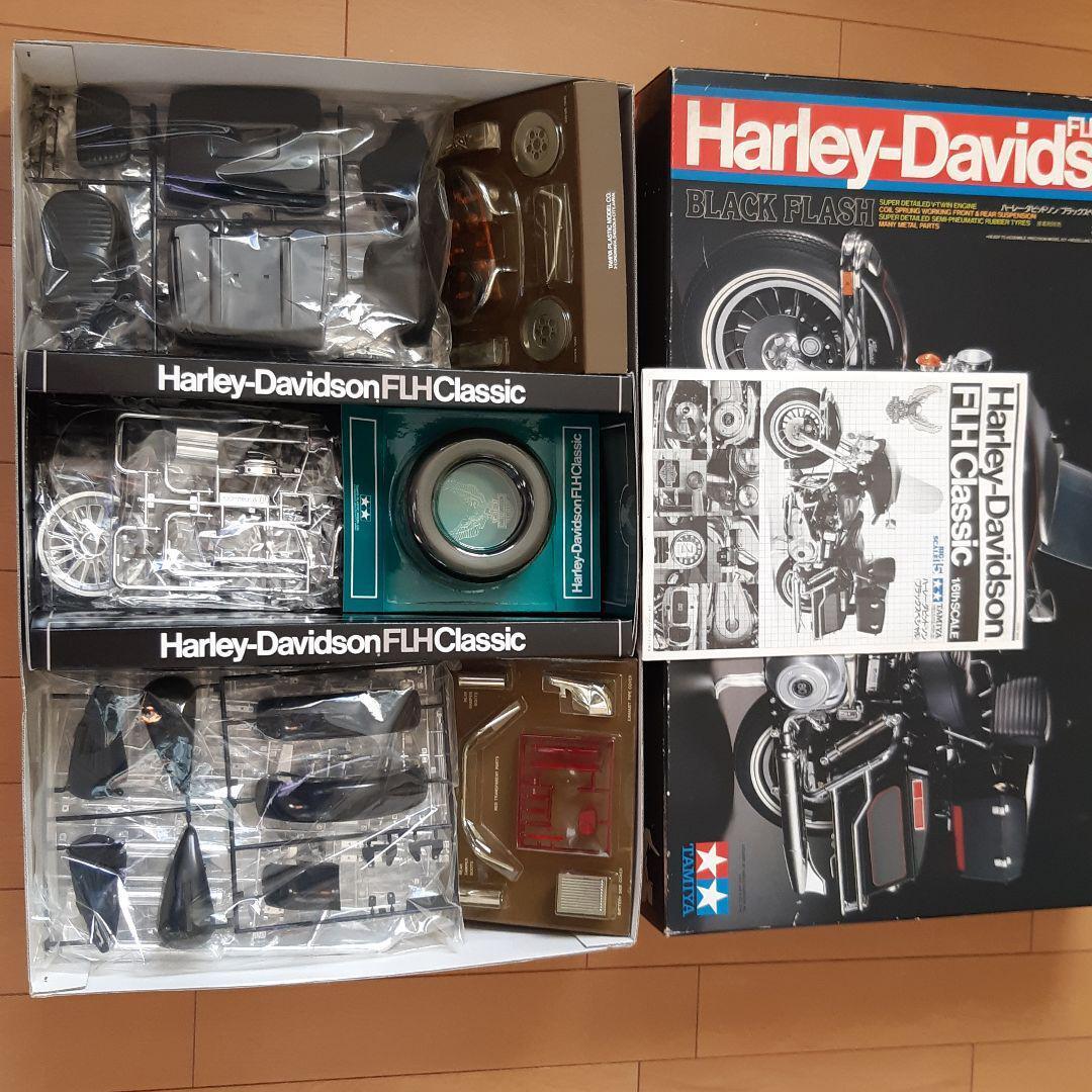 Good】Tamiya Harley Davidson FLH Classic Black Flash Special Good】Tamiya Harley Davidson FLH Classic Black Flash Special