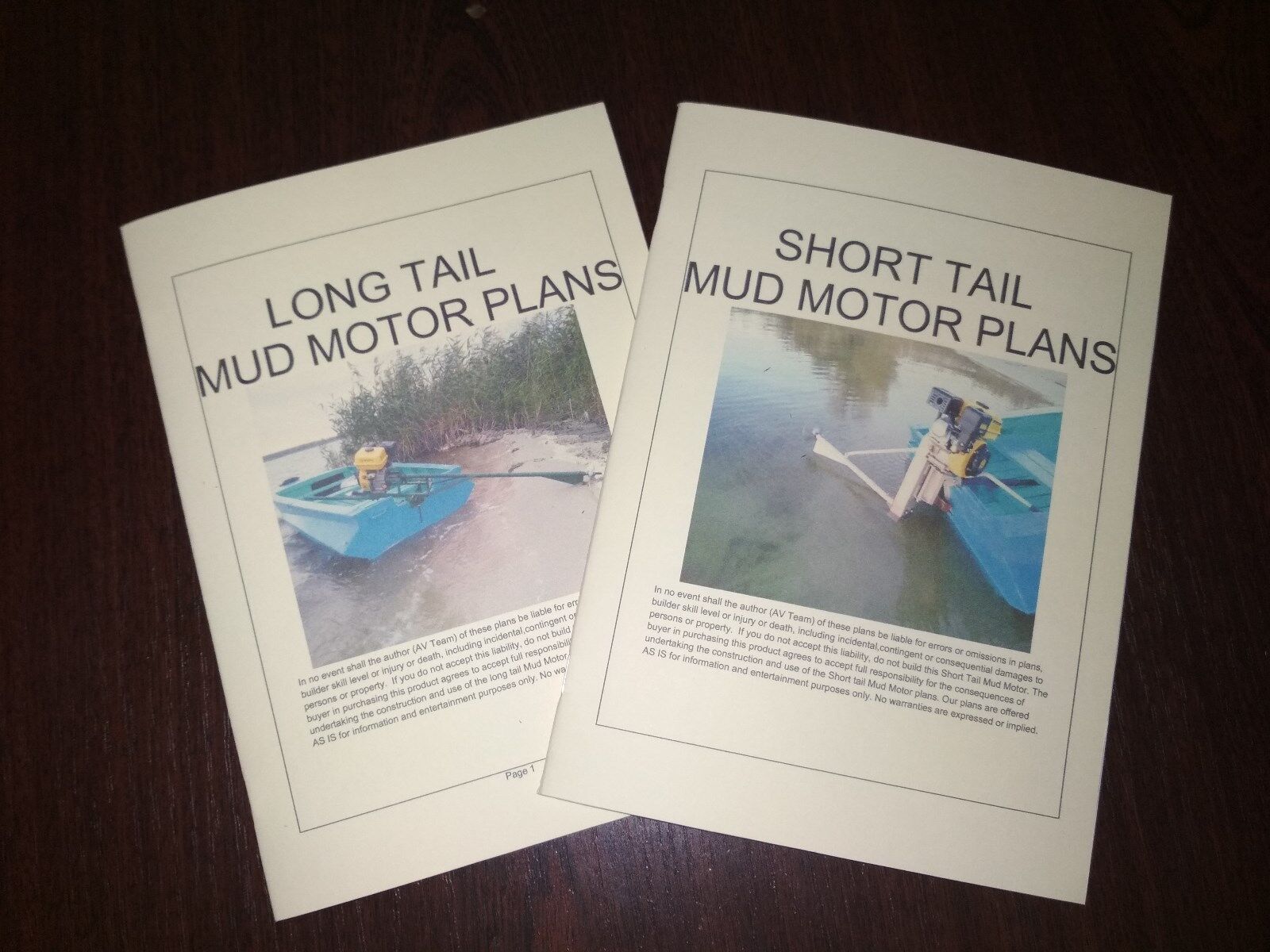 Short and Long Tail Mud motor, Step by step plans, TWIN pack.