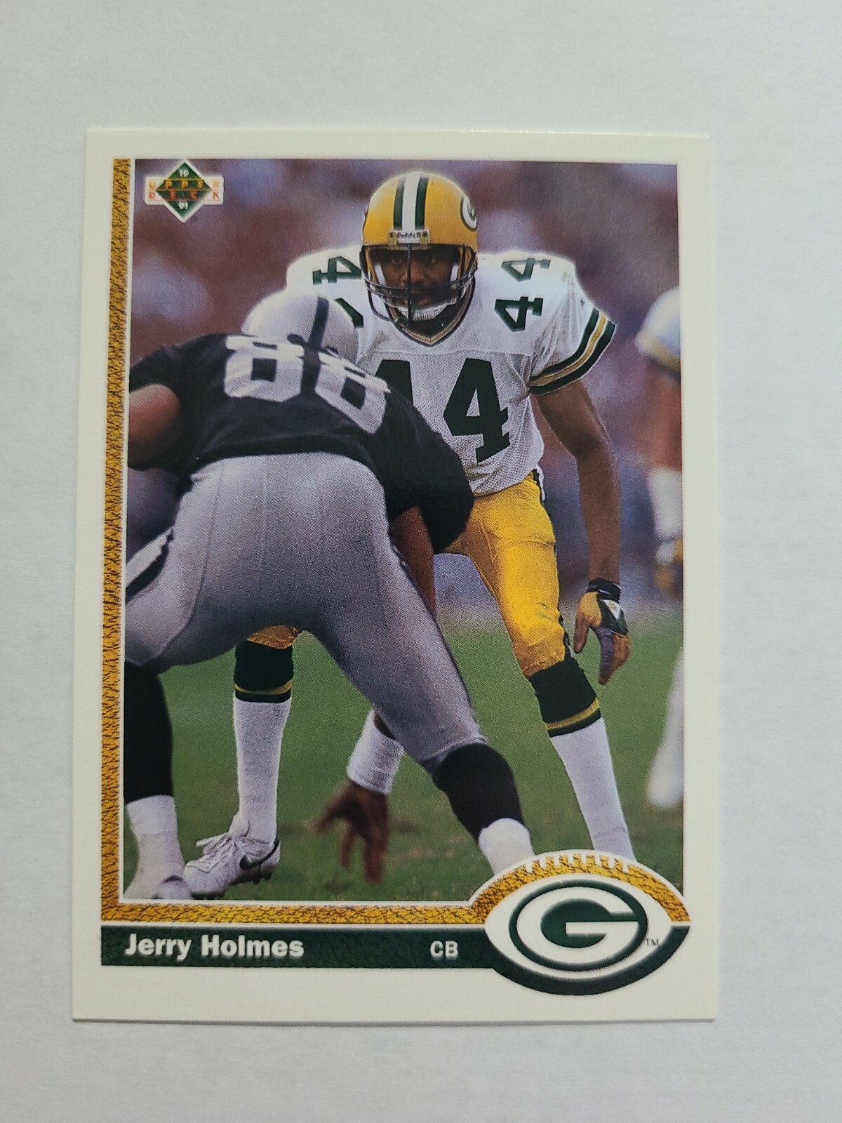 JERRY HOLMES 1991 UPPER DECK FOOTBALL CARD # 378 E1764