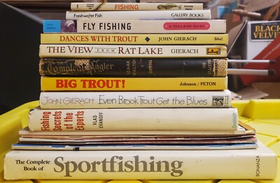 Fishing Books Magazines Lot Of 15 Vintage & Modern Hardcover & Paperback