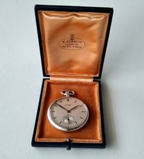 Reloj de bolsillo E. Gübelin Lucerna Lepiné en plata 925
