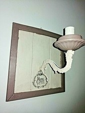 COPPIA DI APPLIQUE DA PARETE SHABBY CHIC AVORIO (COPPIA)