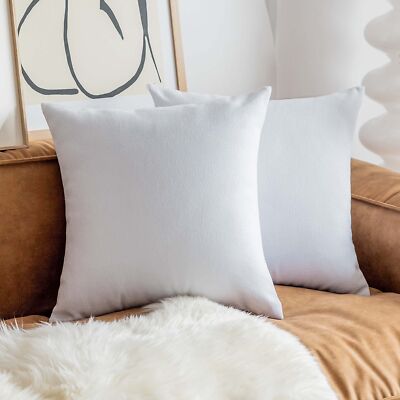 White Euro Shams Pillow Covers 24x24 Sofa Bed Decorative Throw