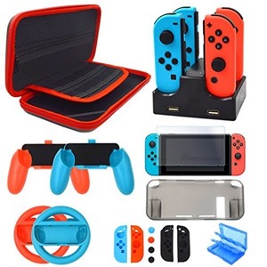 Nintendo Switch Games Accessorie Kit Starter Wheel Grip ...