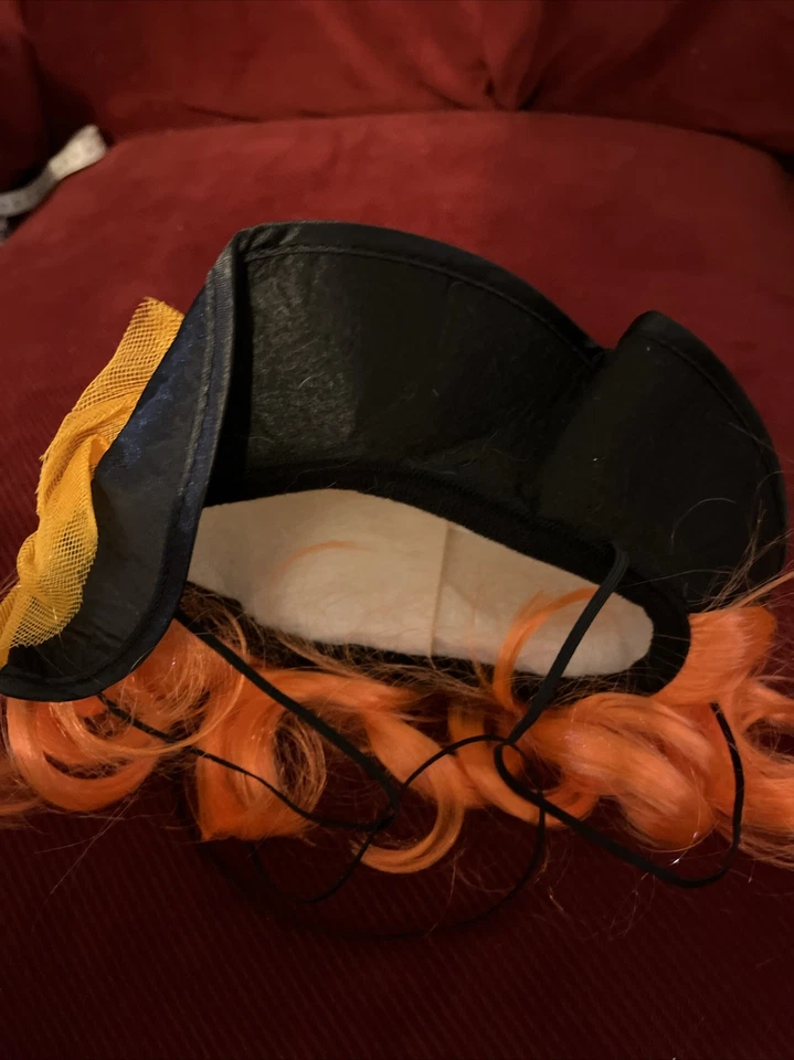 Sombrero de bruja Candy Corn y peluca naranja disfraz de perro talla grande/X-grande Foto 3 de 4