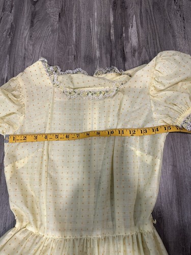 Vintage Yellow Malco Modes Dress Size 8 - Picture 8 of 11