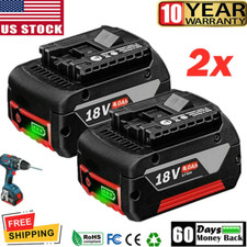 2X For Bosch 18V 8.0Ah Lithium-Ion Battery Professional GBA BAT609 BAT620 BAT610