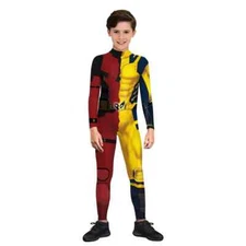 Deadpool Wolverine Cosplay Costume Superhero combination Girls Boys Jumpsuit