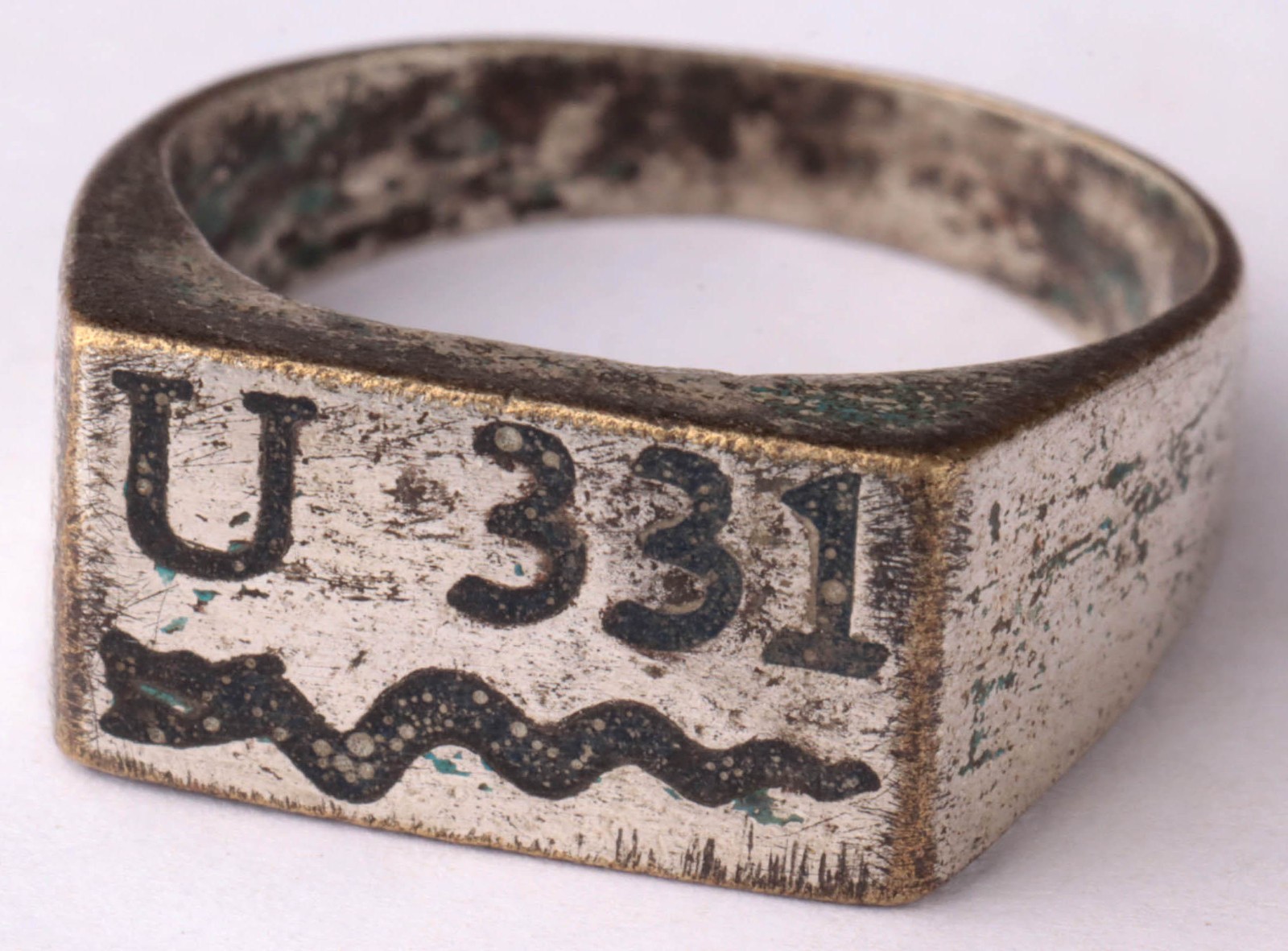 U331 Snake U-boat WW2 German ring naval submarine Pendant U-Boot Kriegsmarine