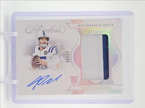 RILEY LEONARD 2025-26 FLAWLESS RPA ROOKIE PATCH SILVER RC AUTO /20 Q2323