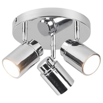 Trio Deckenleuchte Angelo Silber 3-flammig Metall Lampe Wohnzimmer 20cm