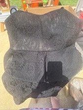 Charlotte Russe Little Black Dress Sz L Over Knee Spaghetti Straps Lined Bodice