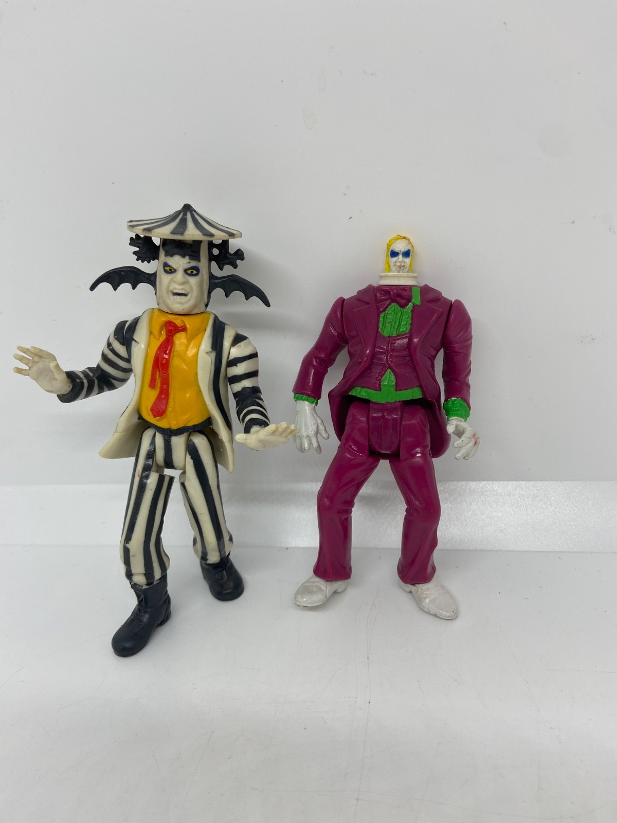 2 x 1990 Snowtime BeetleJuice 5"" Action Figure Kenner 90's Toy Rare