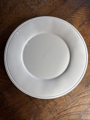 2-Williams Sonoma AVIGNON WHITE Salad Dessert Plates 9 3/8 Made in Portugal BRS