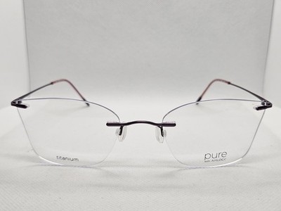 AIRLOCK PURE Seven-Sixty 215 505 Purple Eyeglasses 55-21-140 Rimless Titanium
