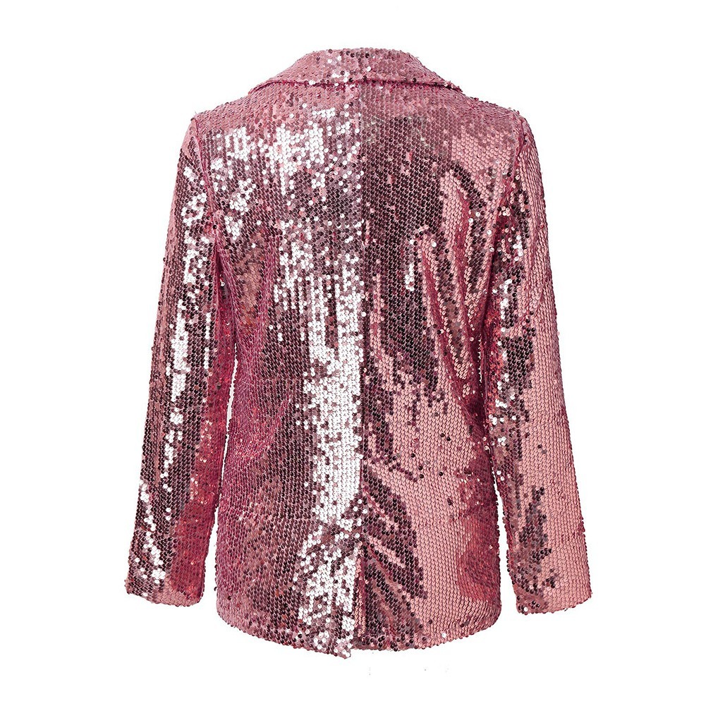 Pink Feather Pink Zara Sparkle Blazer SEMATOMALA Women's Sequin
