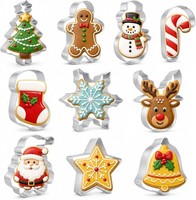 Keksausstecher Set 10 StüCk Edelstahl Weihnachten Ausstechformen PläTzchen