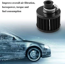 2 Pcs 12mm Cold Air Intake Filter Turbo Vent Crankcase Car Breather Valve 