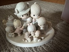Precious Moments Birthday Figurine with Children and Cake Scene