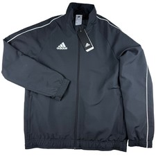 Adidas CORE 18 Presentation Jacket Black White Stripe Kids Large Track Sporty