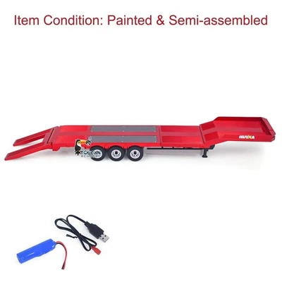 Plastic Semi Trailer Flatbed 1502 for 1/18 Tractor Truck HUINA 1501 Upgrade Part - Image 1 of 4