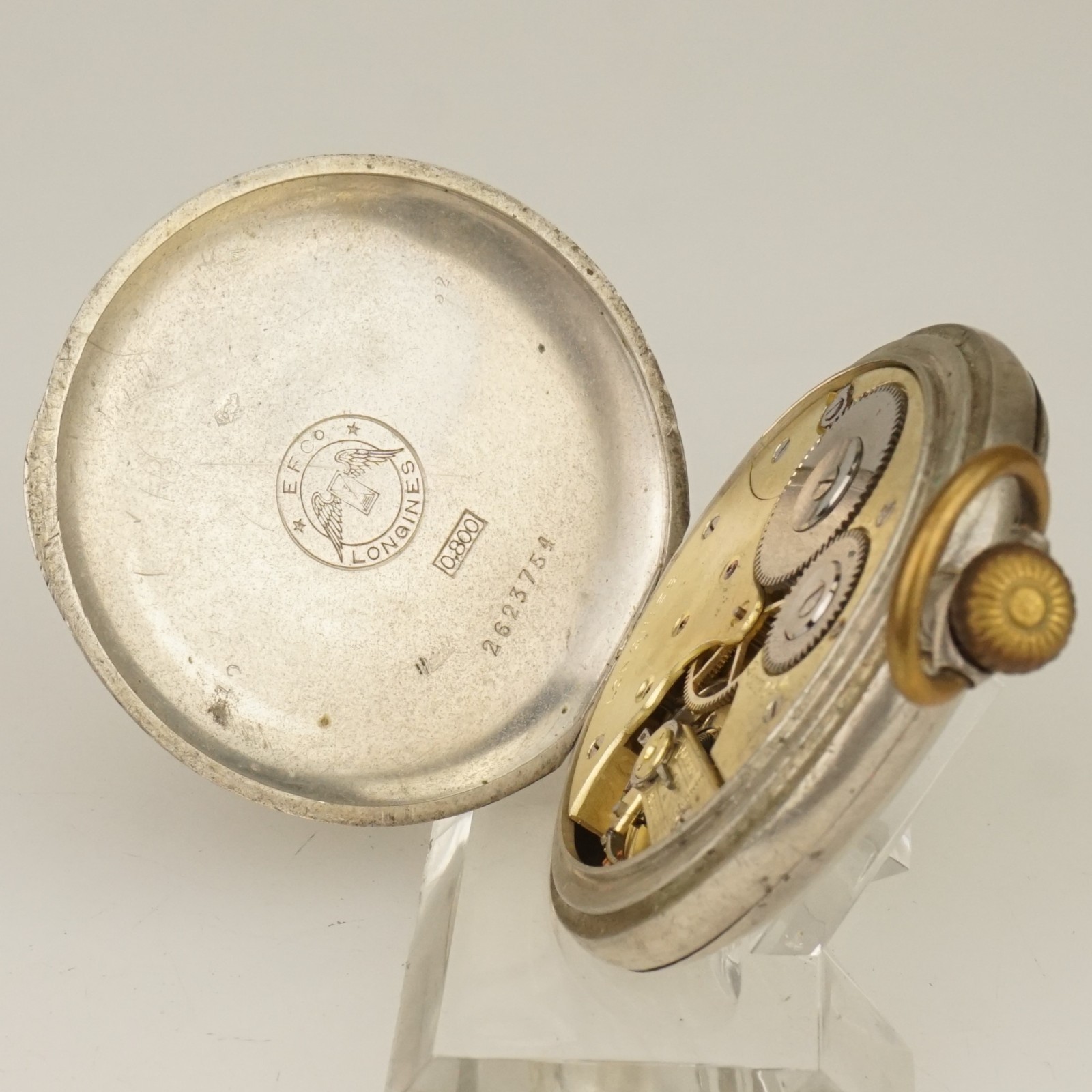 Rare!  LONGINES Solid Silver Pocket Watch Men's n… - image 6