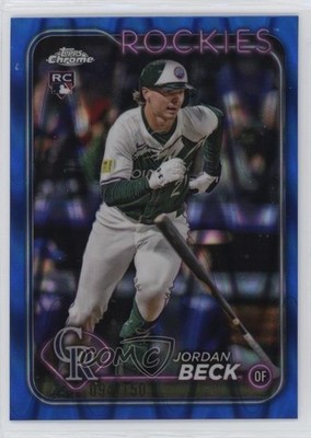 2024 Topps Chrome Update Blue RayWave Refractor /150 Jordan Beck Rookie RC 0o48