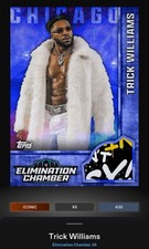 Trick Williams - Blue Mojo Relic Iconic Topps Slam WWE Elimination Chamber 26