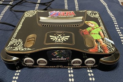 Nintendo 64 Console - Black/Gold Ocarina Of Time Link Legend Of Zelda 3d Decal