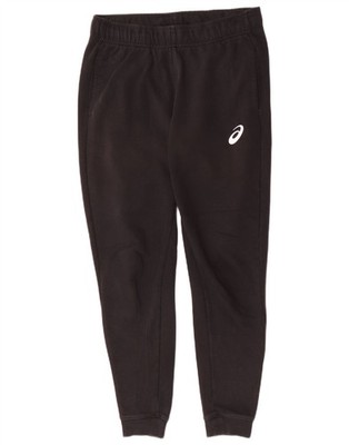 Asics Womens Graphic Tracksuit Trousers Joggers UK 14 Medium Black Cotton DH16