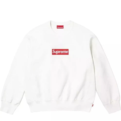 Logo Supreme Boîte Lavée Col Rond Blanc Taille L EN MAIN SS25 ✅