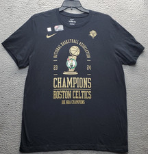 NBA Boston Celtics Nike Basketball T-Shirt Men Large Black Short Sleeve Pullover
