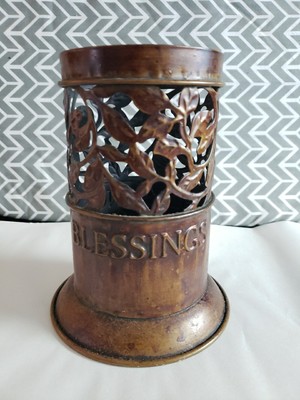 2006 CarpenTree ''Blessings'' Metal Candle Holder & Container with Branches