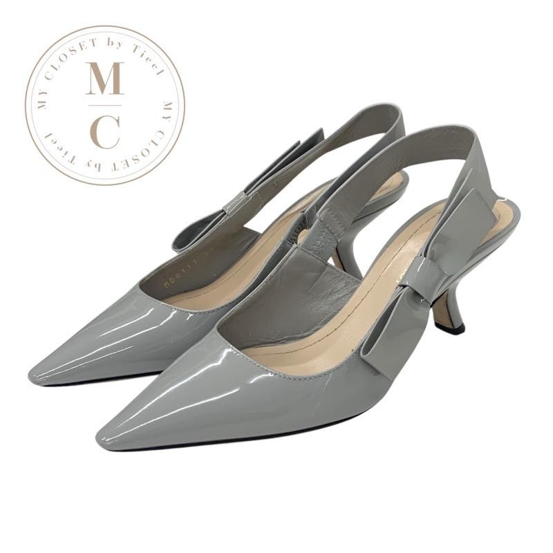 Christian Dior Pumps Heel Leather Gray EU34/US4 116651c