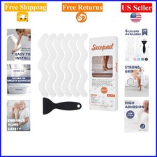 24-Pack Clear Anti-Slip Shower Stickers with Scraper for Safe Bath and Stairs