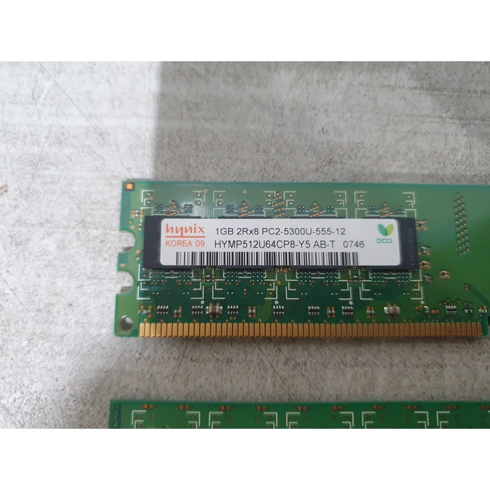 Lot 2 Hynix HYMP512U64CP8-Y5-AB-T Memory Module 1GB PC2-5300 DDR2-667MHz 240-Pin - Image 2 of 4