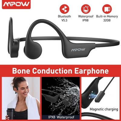 Mpow True Knochenleitungs Kopfhörer Bluetooth 5.3 Kabellos Stereo Sport Headset