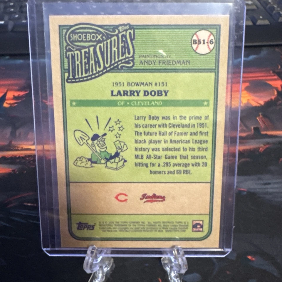 2025 Topps Shoes Box Treasures Larry Doby #B51-6 Cleveland Indians - Изображение 3 из 3