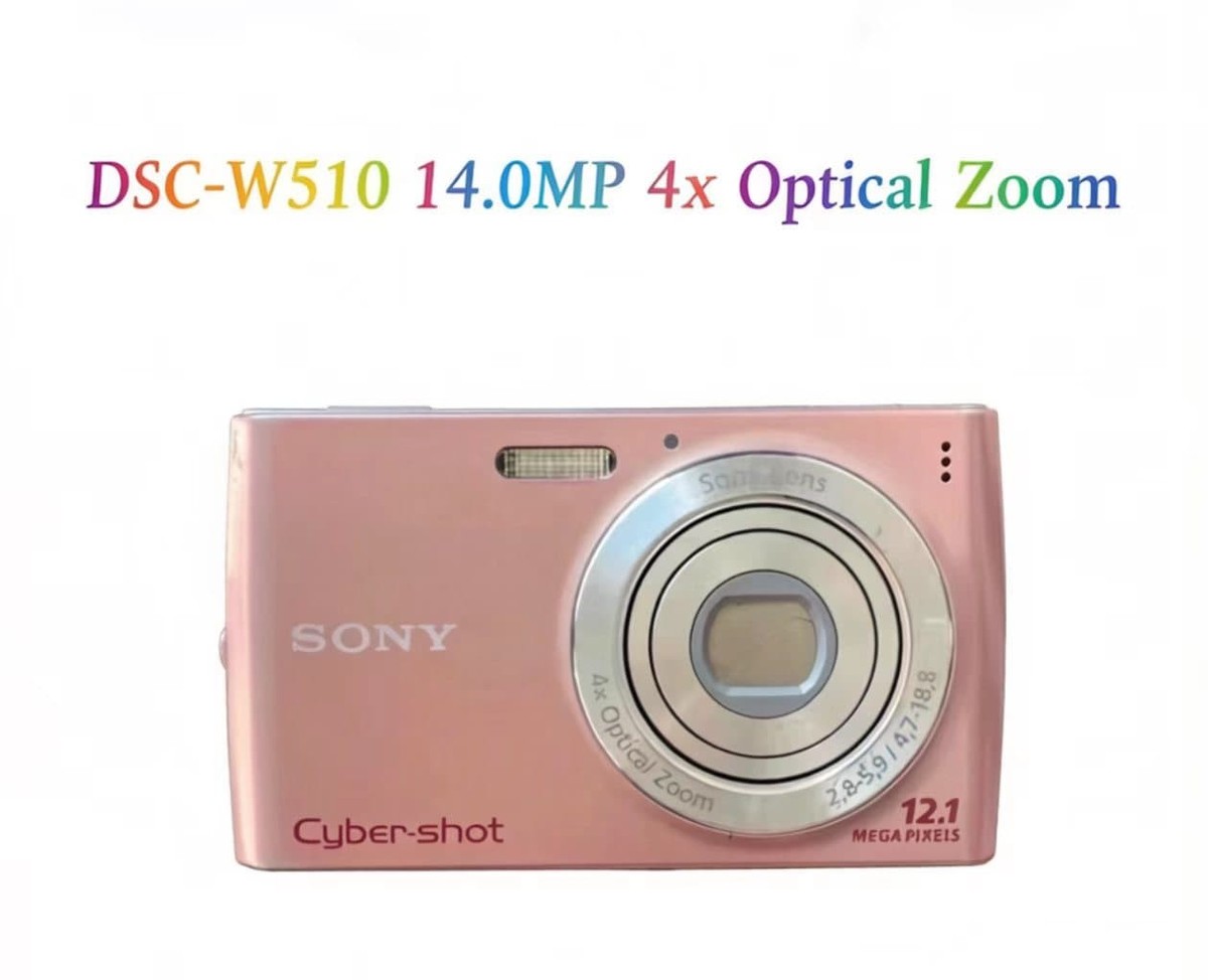 Sony Cyber-Shot DSC-W510 12.10MP 4x Optical Zoom CCD Vintage Pink