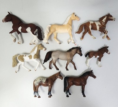 Schleich Horse Figure Lot Farm Realistic Appaloosa Bay Roan Palamino Clydesdale