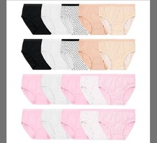  Size 6 girls, 20 PACK Tag Cotton Brief Underwear Multipacks, Brief-New