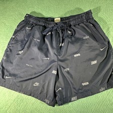 Nike All Over Print Bathing Suit Swim Trunks Mens Large Blue Athleisure Gym