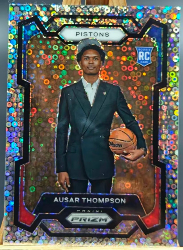 Ausar Thompson 2023-24 Panini Prizm Silver Disco Rookie RC Pistons #178