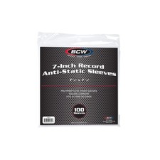 BCW Anti-Static Polypropylene 7-inch Record Inner Sleeve - 100 Count Clear