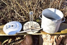 großer DDR Einkochtopf 23 Liter in top Zustand | Zink-Topf 33x36cm Einwecktopf