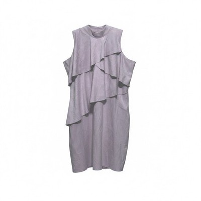Mud Pie Carley Suede Dress Dusty Rose Pink knee length Size Large