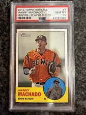 MANNY MACHADO 2012 HERITAGE MINORS PLAYER PHOTO ROOKIE RC PSA 10 GEM MINT