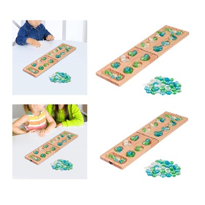 Holz Mancala Brettspiel Set Reise Unterhaltung Faltbar Brett Familienspiele