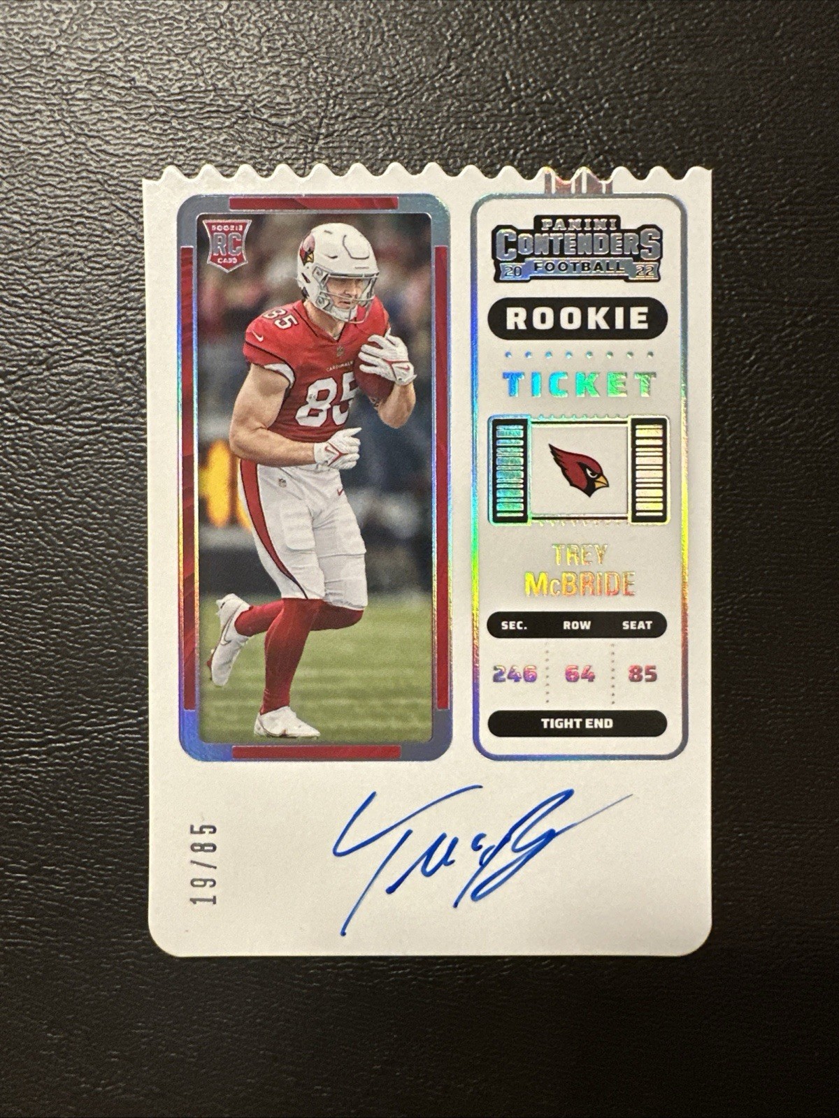 2022 Panini Contenders Trey McBride #136 Rookie Ticket Stub Auto /85 Cardinals