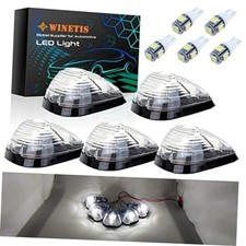 Clear Roof Cab Marker Lights Top Clearance Running Light W 168 Led Bulbs White Clear Roof Cab Marker Lights Top Clearance Running Light W 168 Led Bulbs White